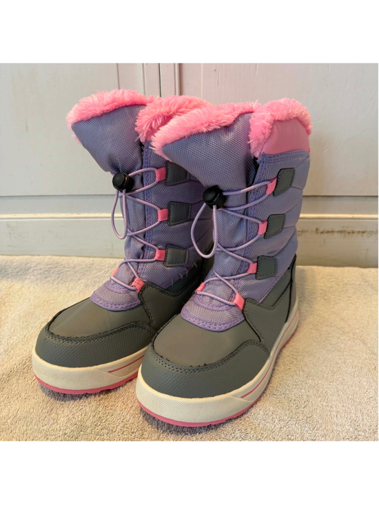 Wonder Nation Other - Girls Wonder Nation Waterproof Snow Boots Size 2 Purple Grey